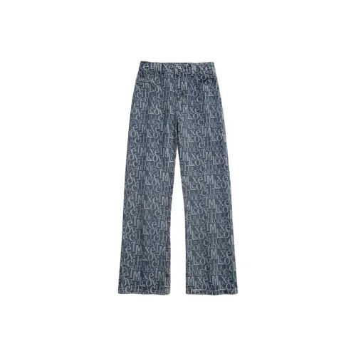 MARTHENAUT Светло-синие джинсы унисекс из жаккарда