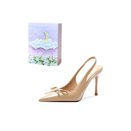 ROBINHOOD Фиолетовая луна Галактический Коробка Узкий каблук Высокие каблуки Женские