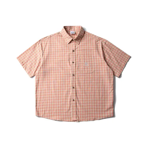 UNDOMAZE Летняя Короткая Рубашка с Короткими Рукавами Свободный крой Унисекс