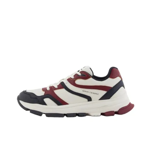 ARMANI EXCHANGEAE Низкий топ Повседневная обувь Мужская Темно-синий Синий Бургунди Многоцветный