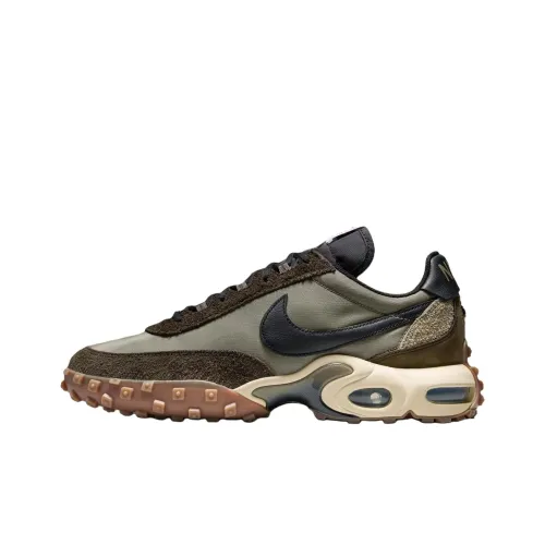 Nike Air Max Waffle SP Устойчивые к истиранию Низкие Беговые кроссовки Унисекс Зеленый Коричневый