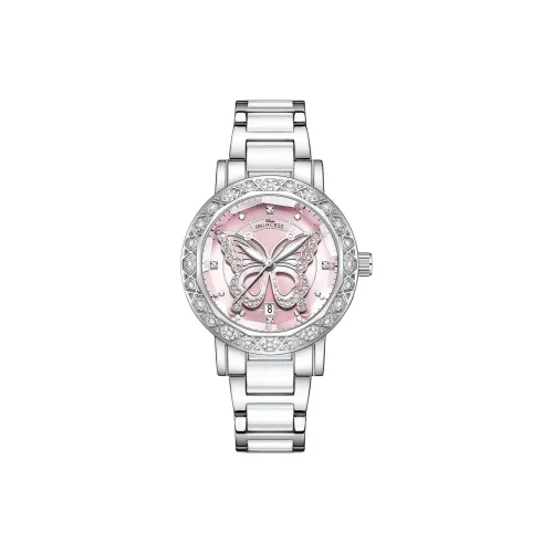 Disney Princess Glow In The Dark Blessing Butterfly Кварцевый механизм Часы Женские Розовый циферблат