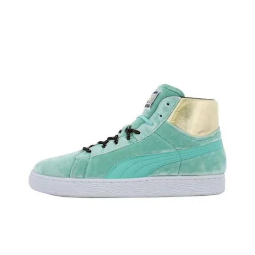 Dee Ricky X PUMA Basket Аbrasion Resistant MID Топ Скейтборд Кроссовки Мужской Зеленый