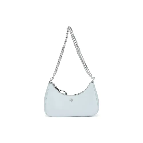 TORY BURCH 151 MERCER Напп-Кожа Полумесяц Сумка Ручная Сумка Сумка через плечо Сумка на плечо Маленькая Женская Серо-Синяя