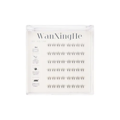 WANXINGHE Без клея без необходимости удаления Прозрачный Юбка Нижние веки Сегментированный Один Кластер Шесть рядов OF 48 кластеров