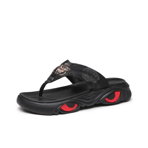 Devanro Totem Устойчивые к истиранию шлепанцы Мужские Черные