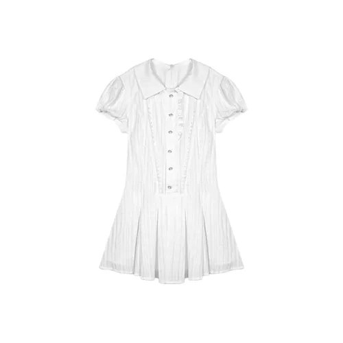 GRAYISMOON Короткое платье с короткими рукавами женское