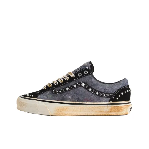 Satoshi Nakamoto x Vans Old Skool 36 Устойчивые к истиранию низкие скейтбордические кроссовки унисекс серо-черные