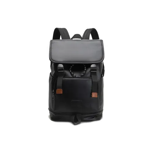 NOMK ПУ (полиуретан) Рюкзак Мужской Чисто черный Серый белый Армейский зеленый