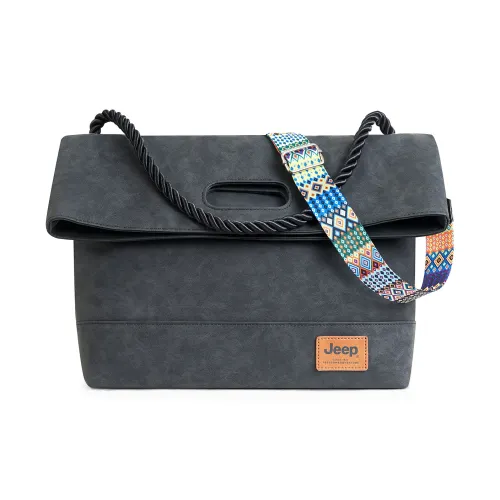 Jeep ПУ (полиуретан) Курьерская сумка Сумка через плечо Сумка на плечо Унисекс Чернила Черный