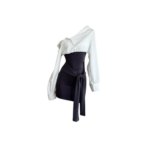 GORGEOUSIDEA Длинное платье с длинными рукавами женское