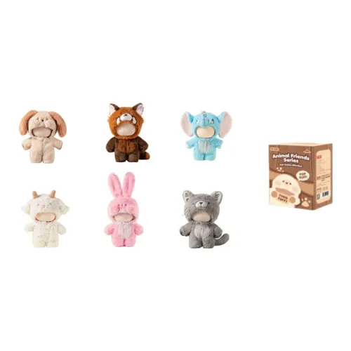 POP MART Коллаборация Edition POP MART Коллаборация Edition IP Животные Friends Коллекция Кукла Одежда Слепые коробки Один Mystery Коробка Целая коробка 6 шт