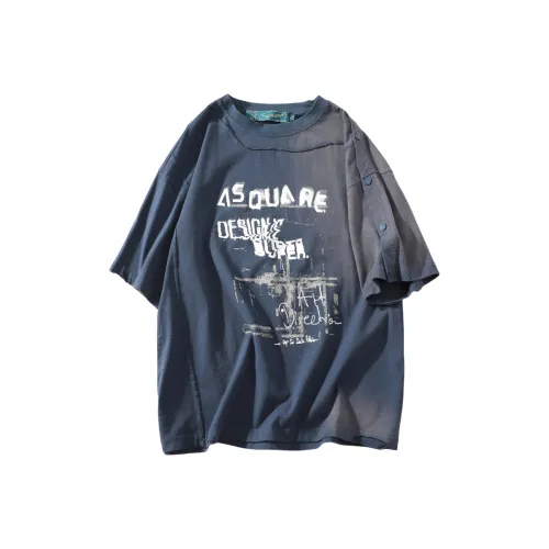 A SQUARE ROOT Синяя унисекс футболка T