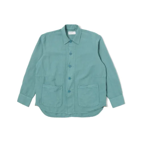 Universal Works Мужские Синие Рубашки