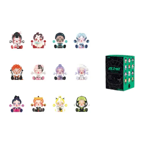 POP MART Skullpanda City of Night Слепые коробки Один Mystery Коробка Целая коробка 12 шт