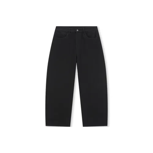 Безшовный крой, черные унисекс джинсы