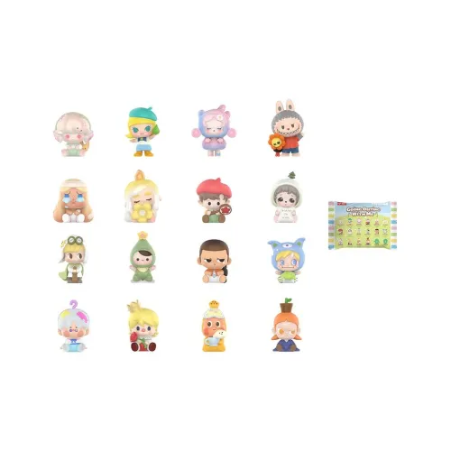 POP MART Коллаборация Edition Пузырьки Sprouts Follow ME To The Outing series OF Кукла Сумки Слепые коробки Один Mystery Сумка Целая коробка 32 Шт