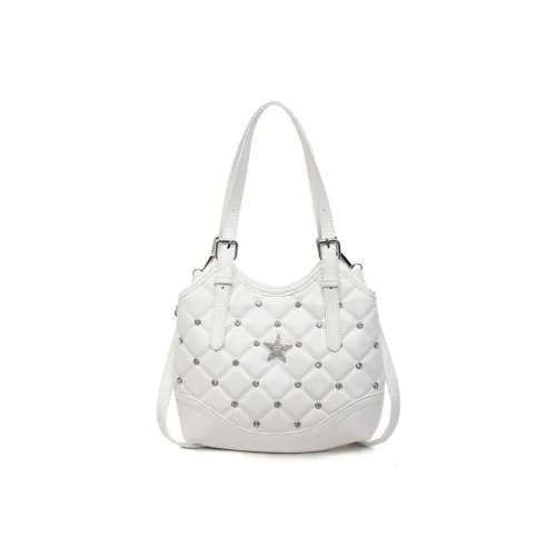 NOMK ПУ (полиуретан) Сумка через плечо Женская Экрю Черный Серебряный Розовый