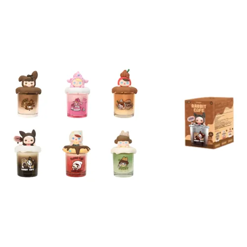 POP MART Pucky Elf Bunny Café Collection Ароматерапия Слепые коробки Один Mystery Коробка Целая коробка 6 шт