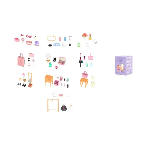 POP MART Dreamy Dressing ROOM Collection Equipment Blind Box Single Blind Box Full Box 9 шт