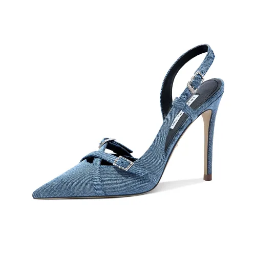 Lily Wei Высокие каблуки Женские Джинсовый синий