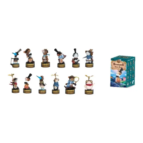 POP MART Steam Punk Коллекция животных Слепые коробки Один Mystery Коробка Целая коробка 12 шт