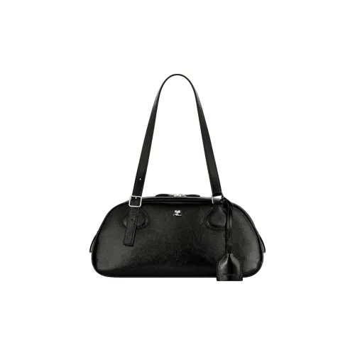 COURREGES Сумка из коровьей кожи сумка через плечо среднего размера женская черная