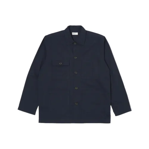 Universal Works Мужские Синие Рубашки