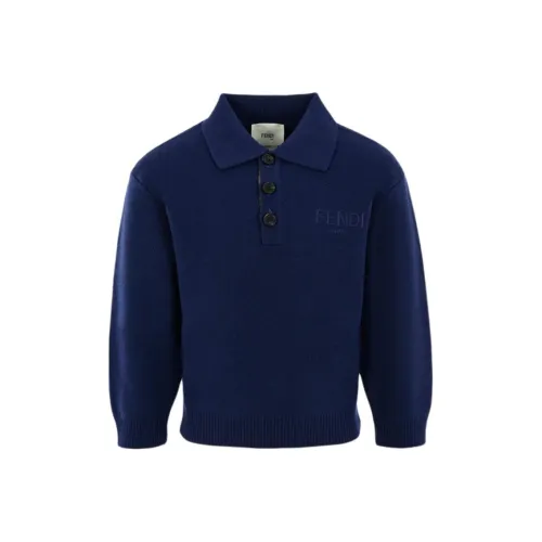 FENDI Поло Синий для детей 3-7 лет