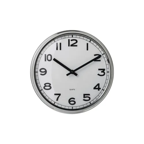 IKEA Кварцевый механизм нержавеющая сталь стенные часы унисекс серебряный