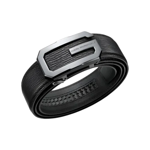 FAIRWHALE Высококачественный ремешок из крупнозернистой текстуры коровьей кожи мужской черный 3,4CM