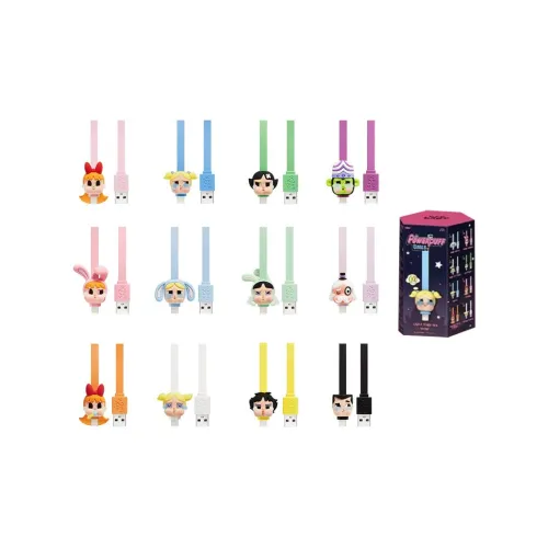 POP MART Коллаборация CRYBABY X The Powerpuff Girls Collection Cable Слепые коробки Один Mystery Коробка Целая коробка 12 шт