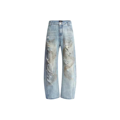 IMXS New Horse Run Collection Джинсы Унисекс Потертый Синий