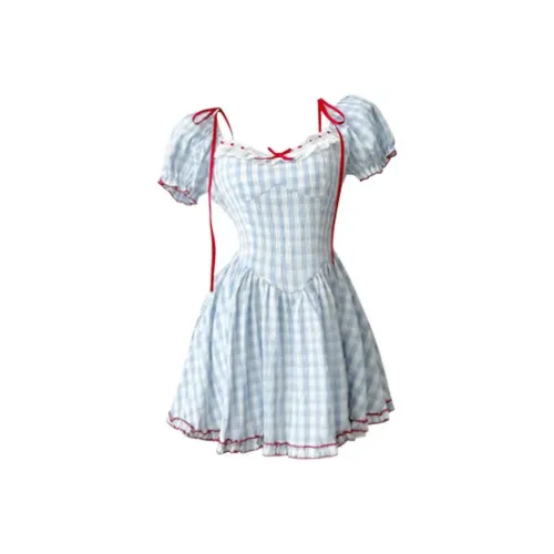 GRAYISMOON Короткое платье с короткими рукавами женское