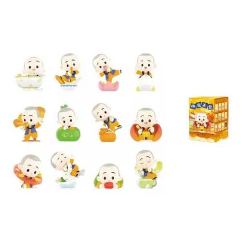 POP MART A Little Дзен Monk Дзен Retreat Delicious Collection Слепые коробки Один Mystery Коробка Целая коробка 12 шт