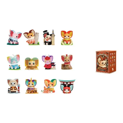 POP MART YOKI Global Travel Коллекция Слепые коробки Один Mystery Коробка Целая коробка 12 шт