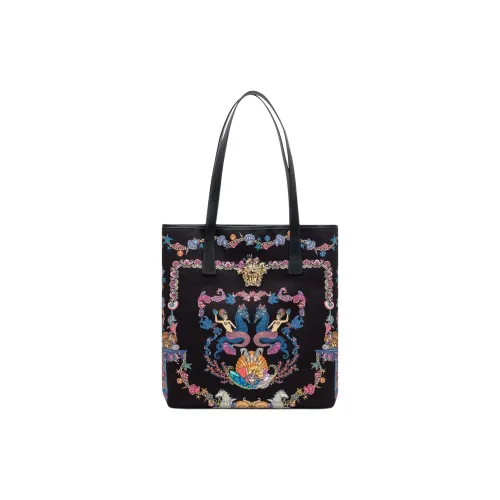 VERSACE Сумка из коровьей кожи сумка для покупок сумка через плечо женская черная и разноцветная