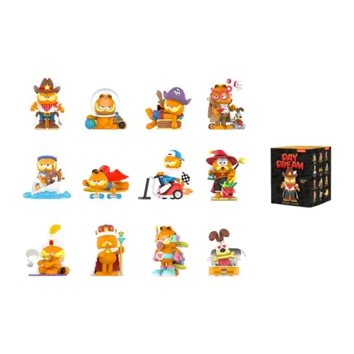 POP MART Коллаборация Гарфилд Daydream Collection Слепые коробки Один Mystery Коробка Целая коробка 12 шт