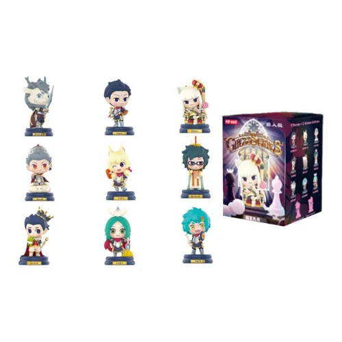 POP MART Fei Ren Zai Characters Chess Collection Слепые коробки Один Blind Коробка Целая коробка 9 шт