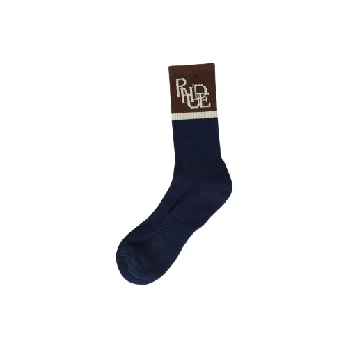 RHUDE 1 пачка Морской синий Мужской MID Носки до икры
