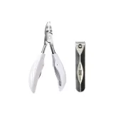 Gindary-Ультра-Точечные клещи-Тип Pliers+Металлические черные ножницы для ногтей