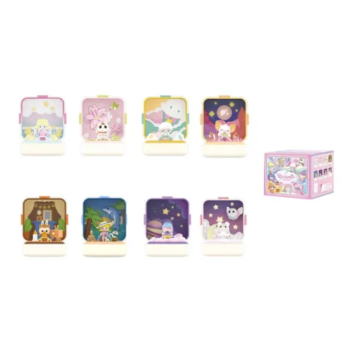 POP MART Romantic Fingertip Collection Сценарий Фигурка Кольцо Слепые коробки Один Mystery Коробка Целая коробка 8 шт