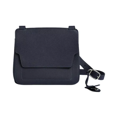 HERMES Mali Selle Коровья кожа Togo Курьерская сумка Сумка через плечо Женская 2Z BLEU NUIT Полночный синий