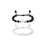 Цветное стекло - Вечная любовь, замок, браслет (Стиль 1 + Стиль 2)