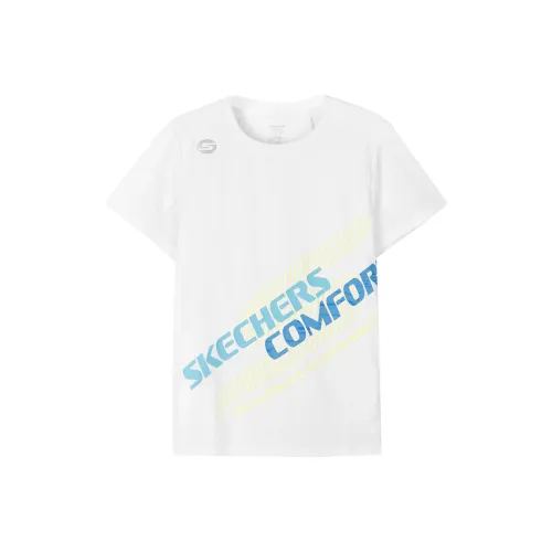 Skechers Яркий белый/0019 Kids T Рубашки