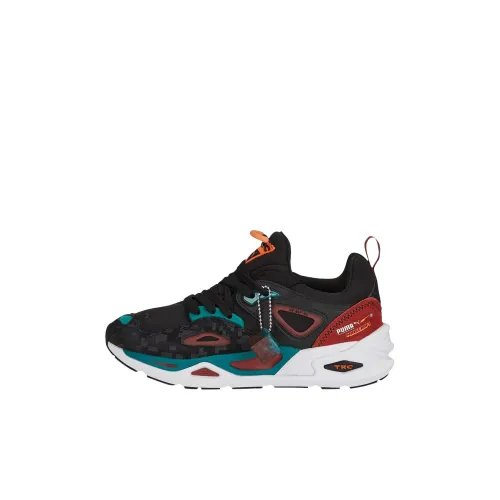 Minecraft X PUMA Trc Blaze Устойчивый к истиранию Низкий Топ Детские Лайфстайл Обувь Черный Зеленый Красный Для детей 3-7 лет