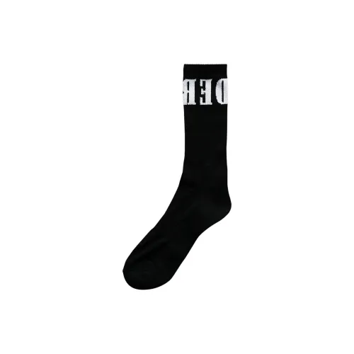 RHUDE 1 Пачка Черные Мужские Носки до Икры MID