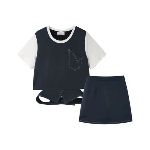 INNI Топ + Шорты-юбка Женские Повседневные костюмы