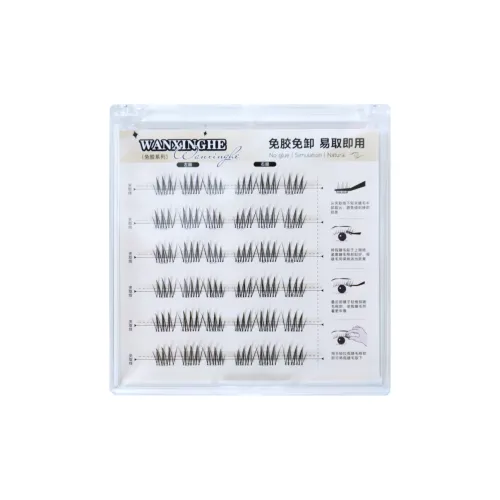 WANXINGHE No Tube No Glue Женские Команда Ace Клещи для ресниц Сегментированные Один кластер Шесть рядов 36 кластеров