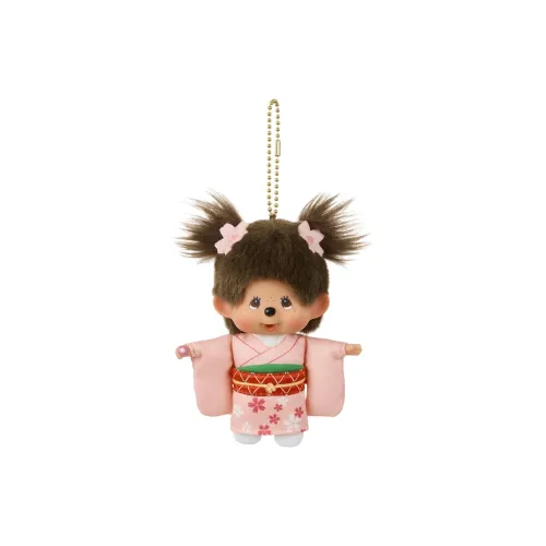 Monchhichi Вишневый цветок Кимоно Винил Mongqi Куклы Плюшевый Брелок 12 см Рекомендуемая высота